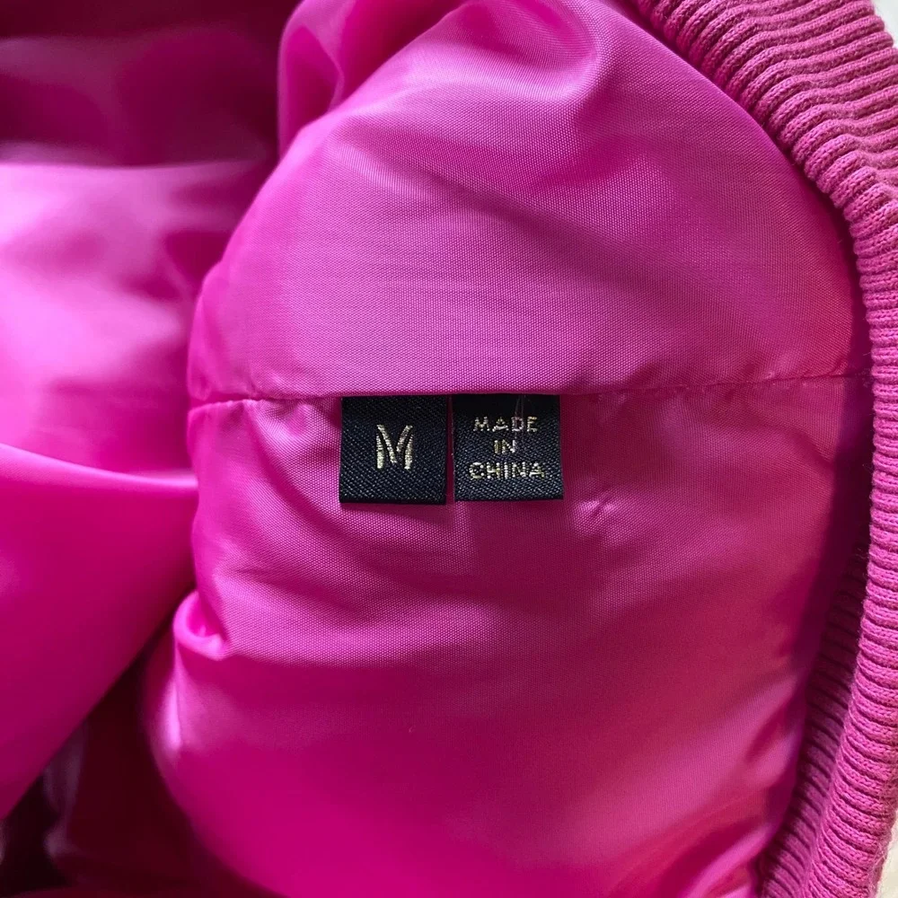 Found My Animal Dog Puffer Coat Raspberry Size Medium Shiny Hooded Pet‎ Jacket